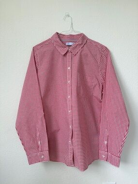 Croft&Barrow Red Gingham Button-Down Shirt Size XXL NW